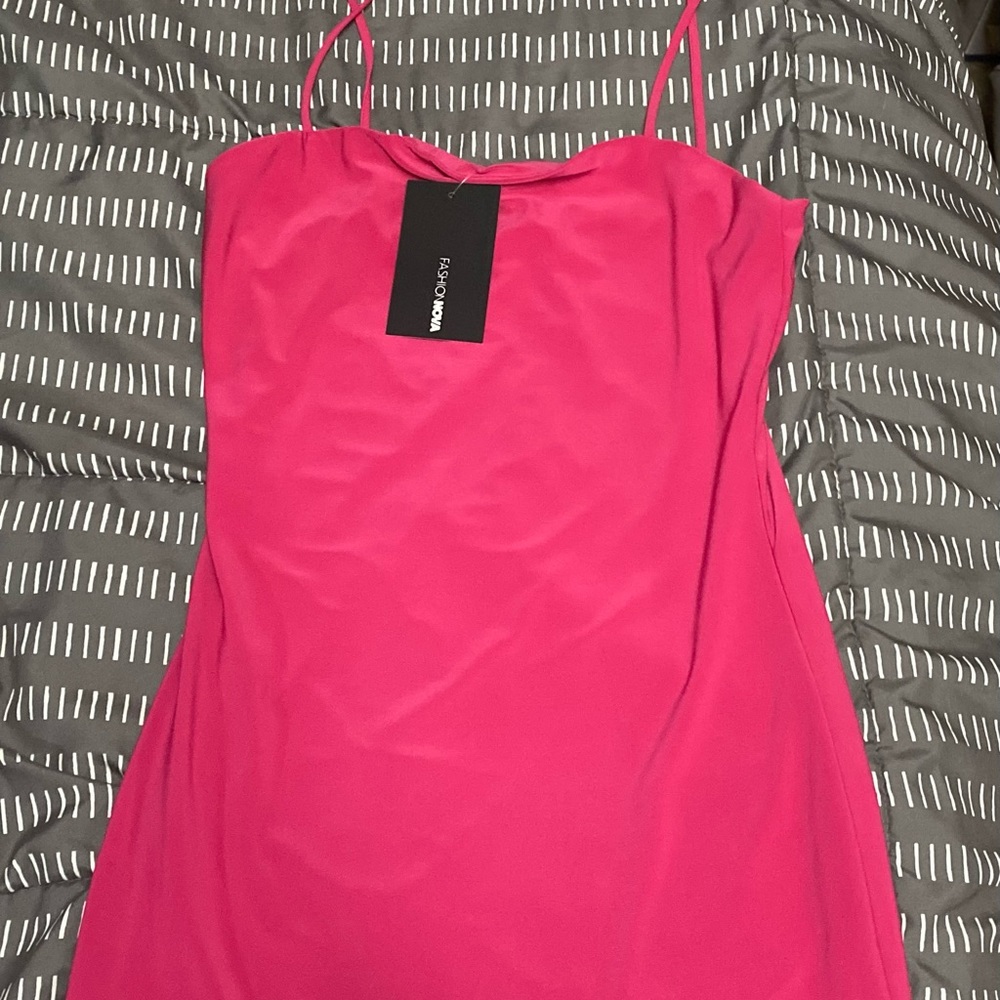 Never Used Hot Pink Mini Dress with Straps